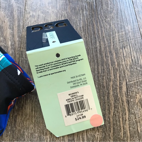 DSG Amelia Bikini Bottom Tropic Floral Jogger NEW Size Small - Picture 5 of 11